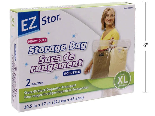 EZ-Stor 2-pc HD Storage Bag,Size XL 20.5" x 17", colour box
