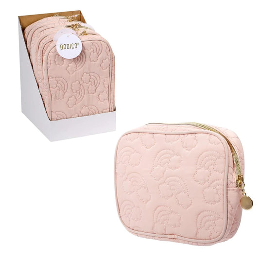 Bodico, Cosmetic Bag, soft pink, rainbow, 20X4X13cm