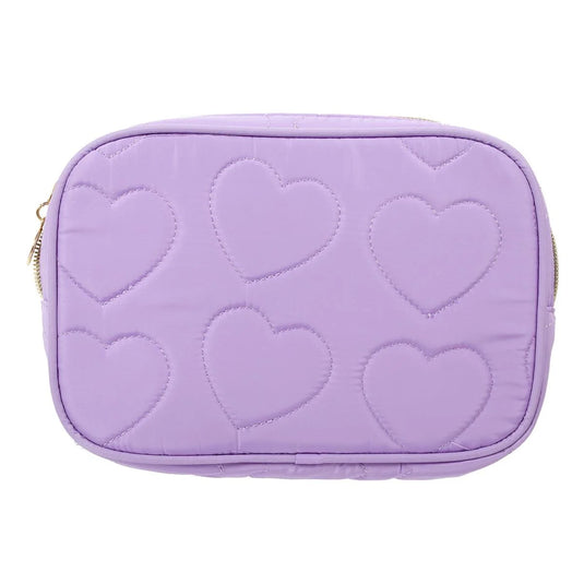 Bodico, Cosmetic Bag, lilac purple, hearts, 20X4X13cm