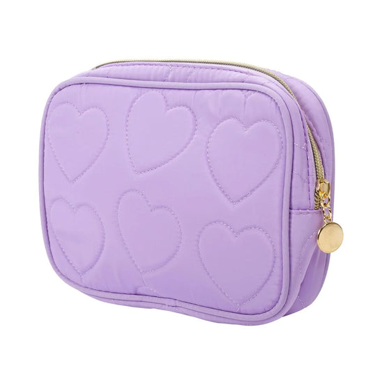 Bodico, Cosmetic Bag, lilac purple, hearts, 20X4X13cm