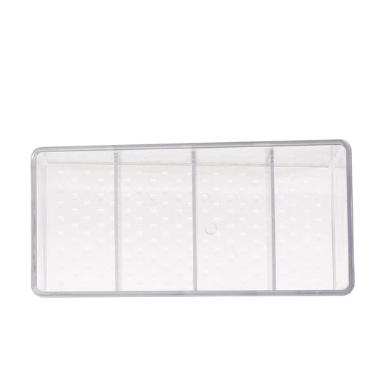 Bodico, 4 Section organizer tiered, 15*7*8.8cm, clear, label