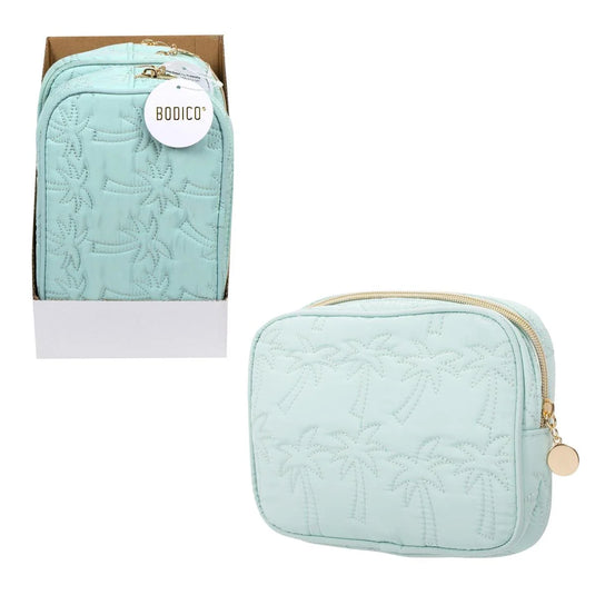 Bodico, Cosmetic Bag, mint green, palm tree, 20X4X13cm
