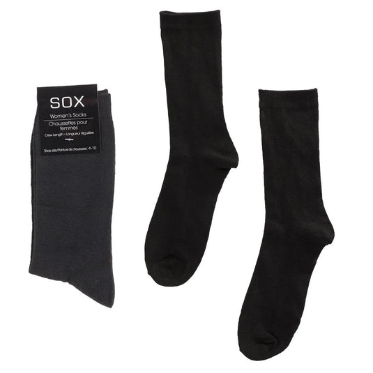 Sox, Women's Black Socks, one size (4-10)