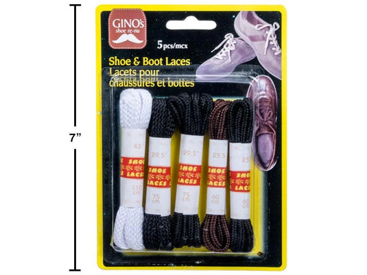 Gino's 5-pc. Shoe & Boot Laces, b/c(HZ)