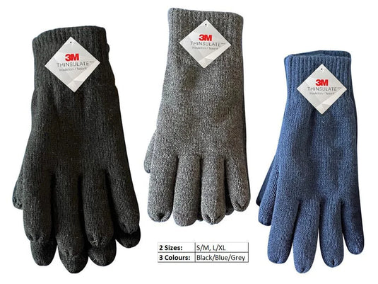 Nordic T. 3M Mens Knitted Gloves, j-hook w/cht