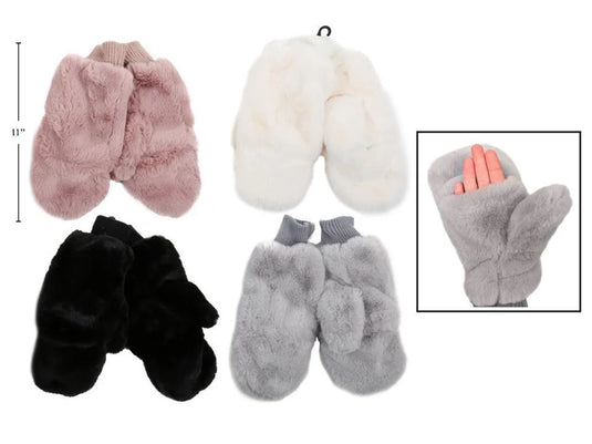 Nordic T. Ladies Faux Fur Colche Mittens