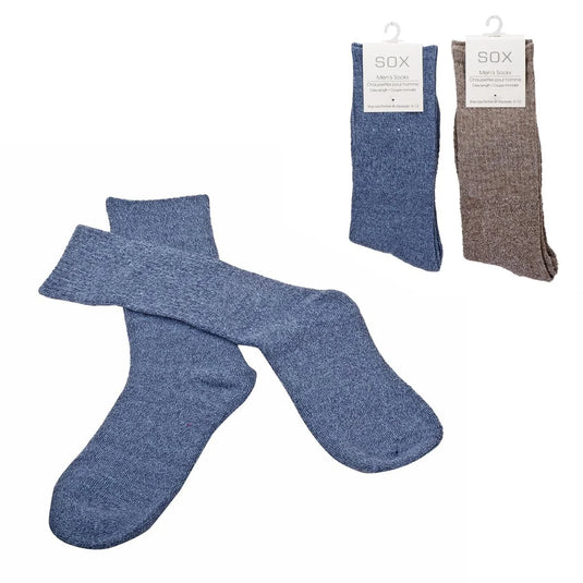 Sox, Mens' Heathered Socks, Crew, poly/span
