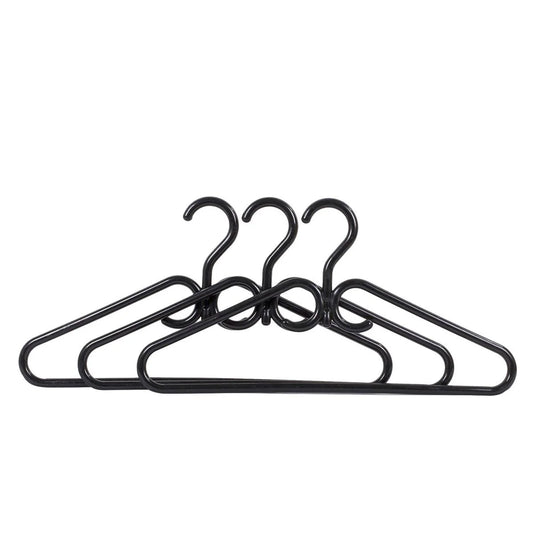 3-Pk Heavy Duty Black Hangers