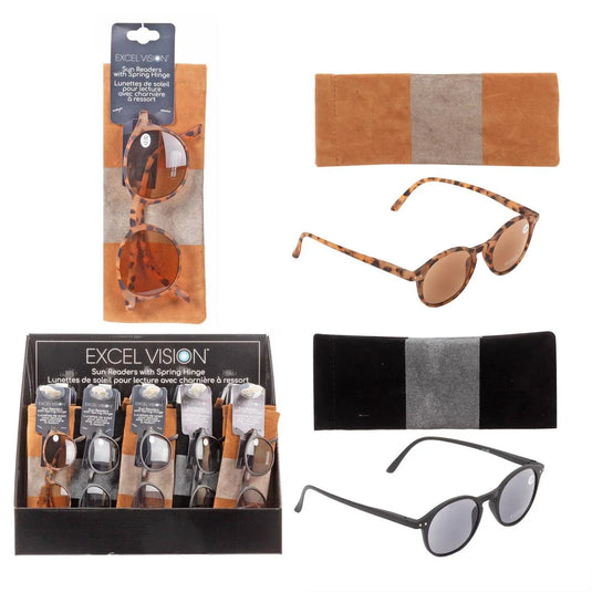 Excel Vision, Sun Reader Sunglasses w Spring Hinge, w Pouch
