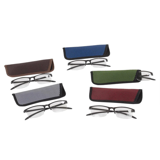 Excel V. Half-Rim Reading Glasses w/ Case