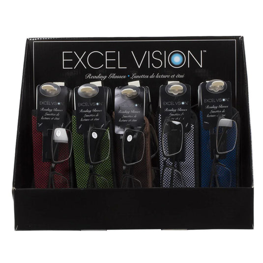 Excel V. Half-Rim Reading Glasses w/ Case