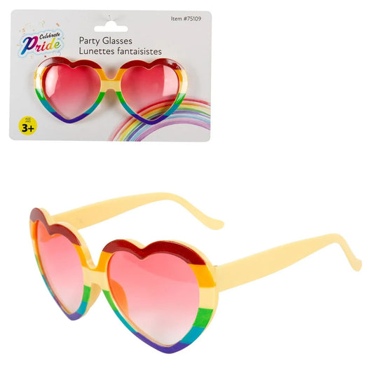 Celebrate Pride Party Sunglasses, 5.5", Tie On Card