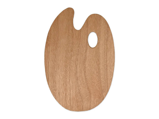 Color Factory Paint Palette: 7.88"x11.85" Wood Oval Artist Palette