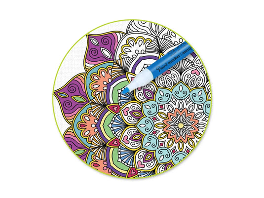 Color Factory: 9.8"x11.8" Canvas Pad w/Design Outlines 10Sheet B) Abstract Art