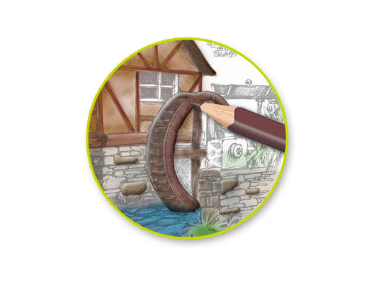 Color Factory: 3D Embossed Coloring Sketch Pad 8"x8" 250gsm 24Sht C) No Place Like Home