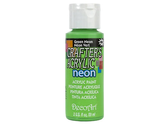 Crafters Acrylic Paint: 2oz Craft & Hobby DCA01-DCA173 A132 Green Neon