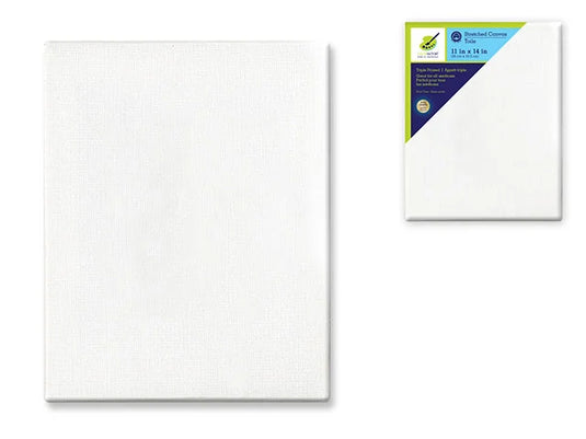 Stretch Artist Canvas: Rect. 11"x14" Primed Back-Stapled