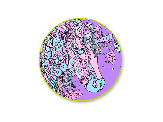 Stretch Artist Printed Canvas: 6"x8" Primed Back-Stapled DIY B) Unicorn