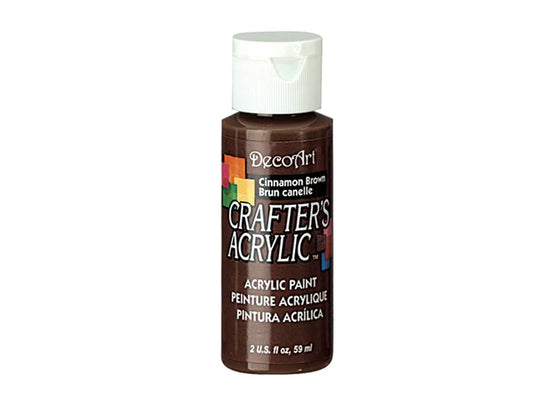 Crafters Acrylic Paint: 2oz Craft & Hobby DCA01-DCA173 12 CINNAMON BROWN