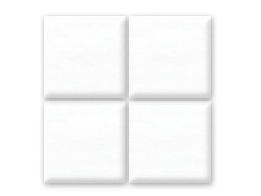 Stretch Artist Canvas: 4"x4" x1.4" Deep 4-Square Set Primed Back-Stapled