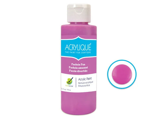 Color Factory: 4oz Acrylique Paint for Crafter's 055 Fuchsia Fun