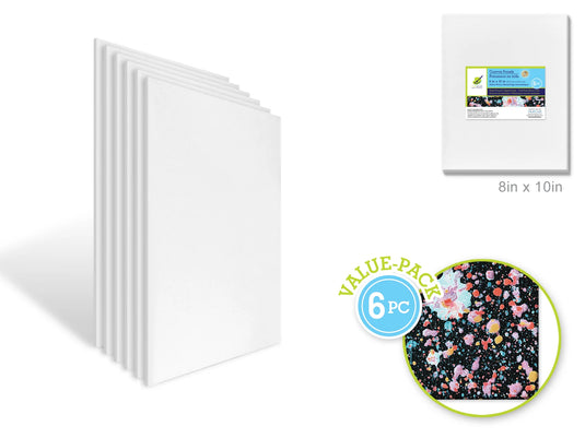 Canvas Panels Primed: 8"x10" Value-Pack 6pc Artist Quality