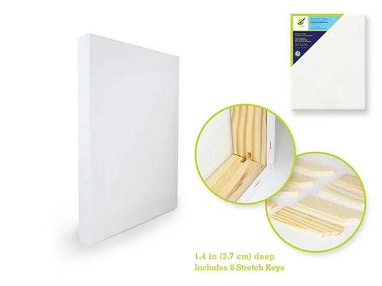 Stretch Artist Deep Canvas: Rect. 16"x20" (3.7cmD) Primed Back-Stapled