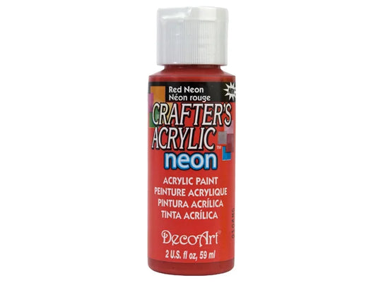 Crafters Acrylic Paint: 2oz Craft & Hobby DCA01-DCA173 A129 Red Neon