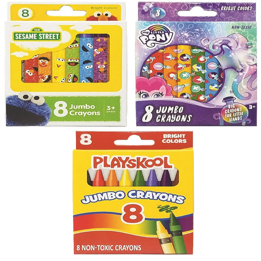 Multi-Licensed 8-Count Jumbo Crayons