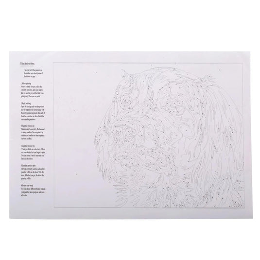 T4C,Color by no., dog canvas, Acrylic Paint, Paper Box