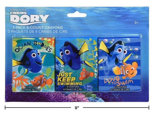 Disney Finding Dory, 8pc Crayons, b/c