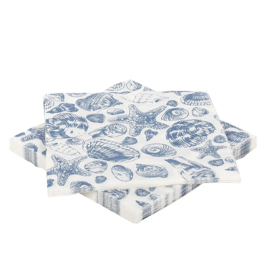 20-PC Shells Napkin, 2-ply, 13"x13" 18gsm, Ploybag