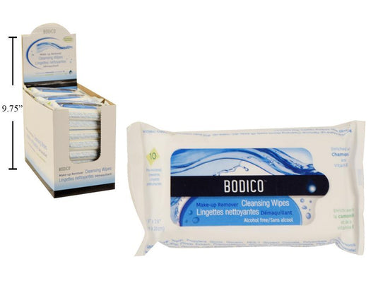 Bodico, 10-pc Facial Wipes, 15x20cm Printed Bag