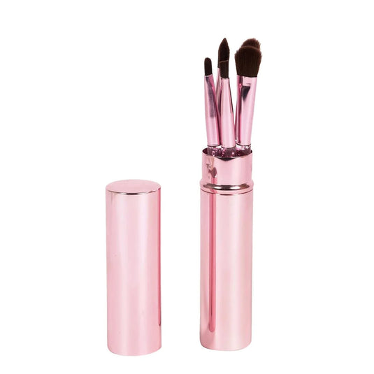 Bodico, 5pc Travel Brush Set w/ Aluminum Case, glitter,