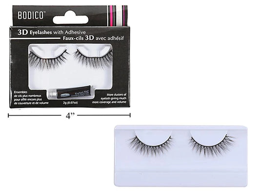 Bodico, 3D Doll Eyelashes with adhesive, col box