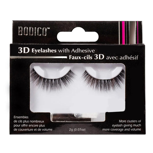 Bodico, 3D Lux Eyelashes, with adhesive, col box