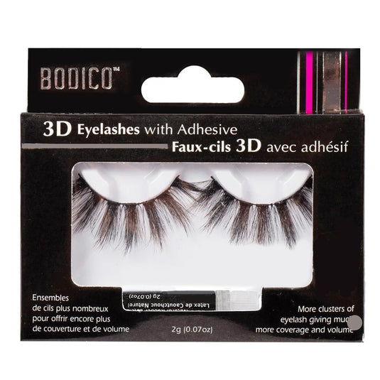 Bodico, 3D Dancer Eyelashes with adhesive, col box