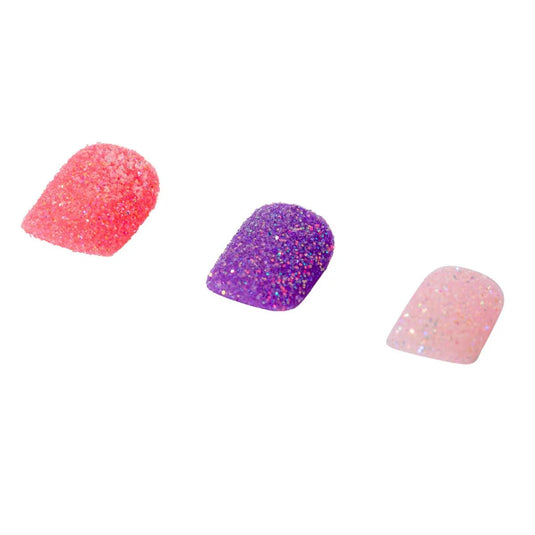 Bodico, 12pc Girls Glitter Nails, pre-glued