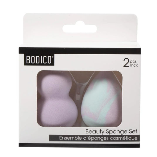 Bodico, 2-pc Beauty Sponge Set, Lilac Mix, Latex Free,