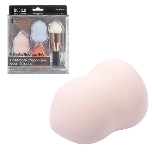 Bodico, 4pcs Beauty Sponge Set latex free, 17*14*4cm, pcv box