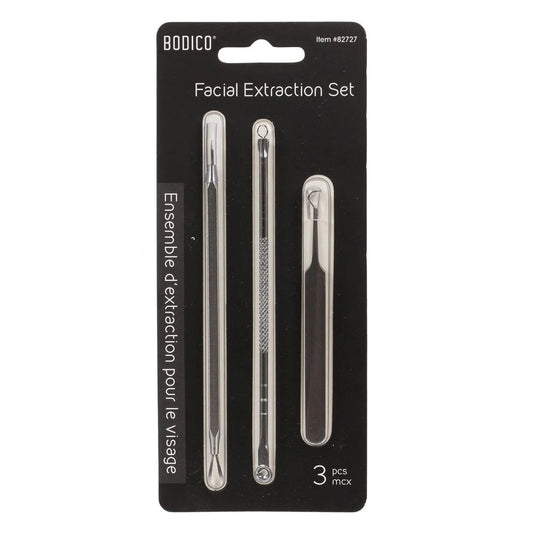 Bodico 3pc SS Facial Extraction Set double blister