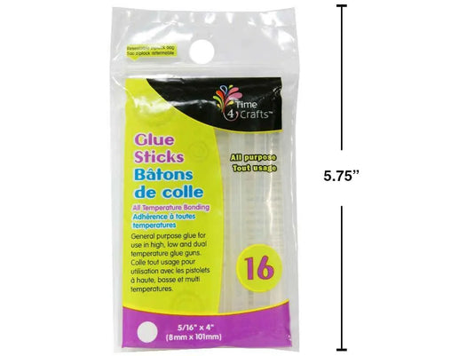 Time 4 Crafts, 16-pc 4" x 5/16", Glue Stick, pbh