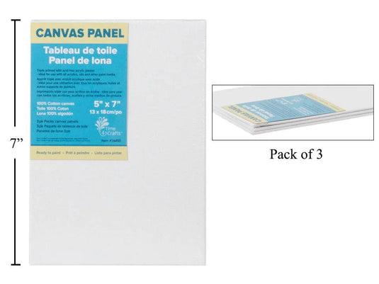 T4C 5" x 7" 3pk Canvas Panels shrink wrap