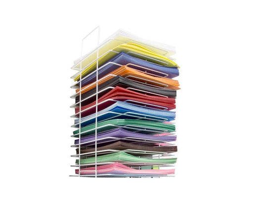 T4C, Bristol Paper/EVA Rack, 12- Slots, White