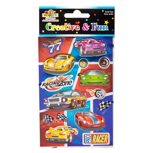 Woody's, 4" x 6" Stickers, Race Car pbh