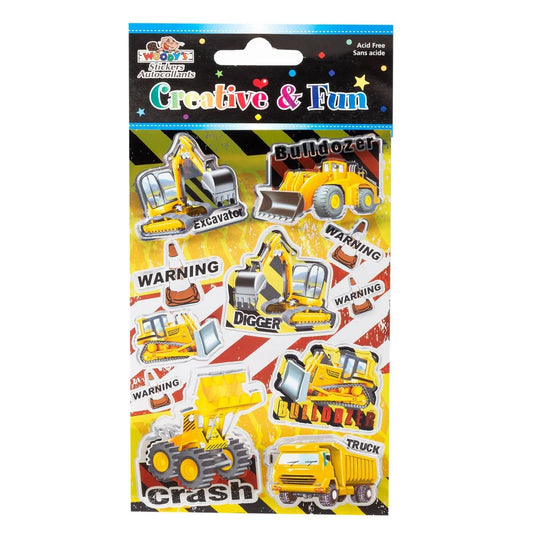 Woody's, 4" x 6" Stickers, Construction Trucks, pbh