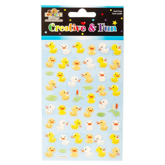 Woody's, 4" x 6" Puffy Stickers, Duckies, pbh