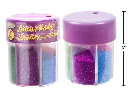 Time 4 Crafts, Glitter Caddy, 6 bright Colours