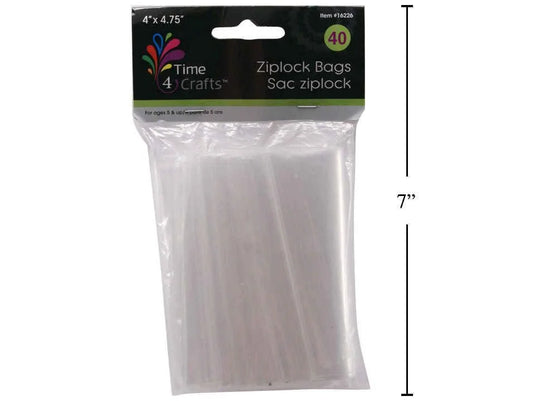 Time 4 Crafts, 40-pc Ziplock Bag, size: 4" (W) x 4.75"(L), pbh