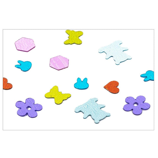 T4C, 6 Styles Glitter Paillettes 6 bright Colours and Shapes